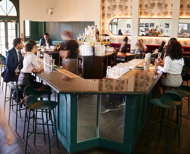 People at bar counter